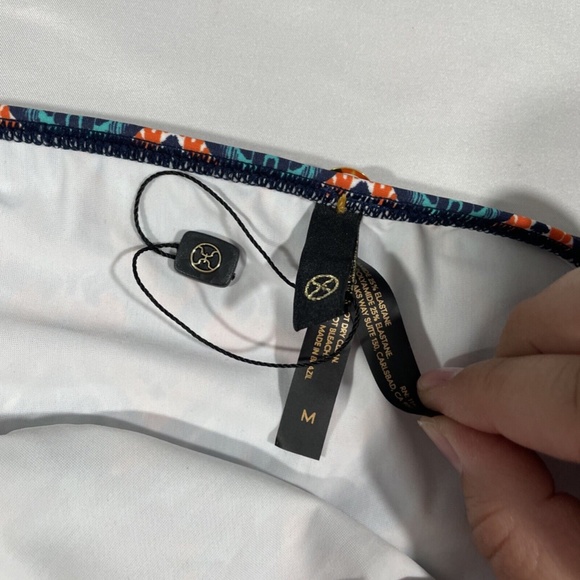 NEW ViX [ Medium ] Chevron Loop Bikini Bottom‎ in Green/ Orange - Picture 6 of 8